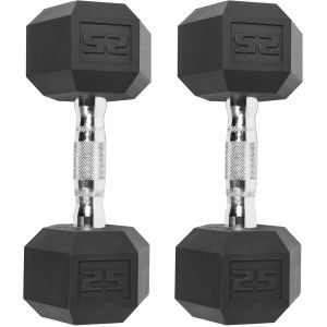 Cap Barbell 50lb Coated Hex Dumbbell Set